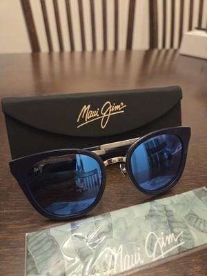 Maui Jim Wood Rose MJ870-03 (Navy/Silver with Blue Hawaii Lens) MAUI JIM WOOD ROSE MJ 870-03 NAVY SILVER BLUE HAWAII  main image 3