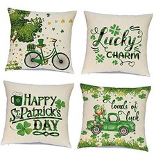 Decorative Pillow Cover, Set of 4, 18x18 Inch, St. 18" x 18" Pack of 4