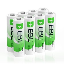 EBL AA 2900mah Rechargeable Batteries 1.2V NIMH 8-16Packs
