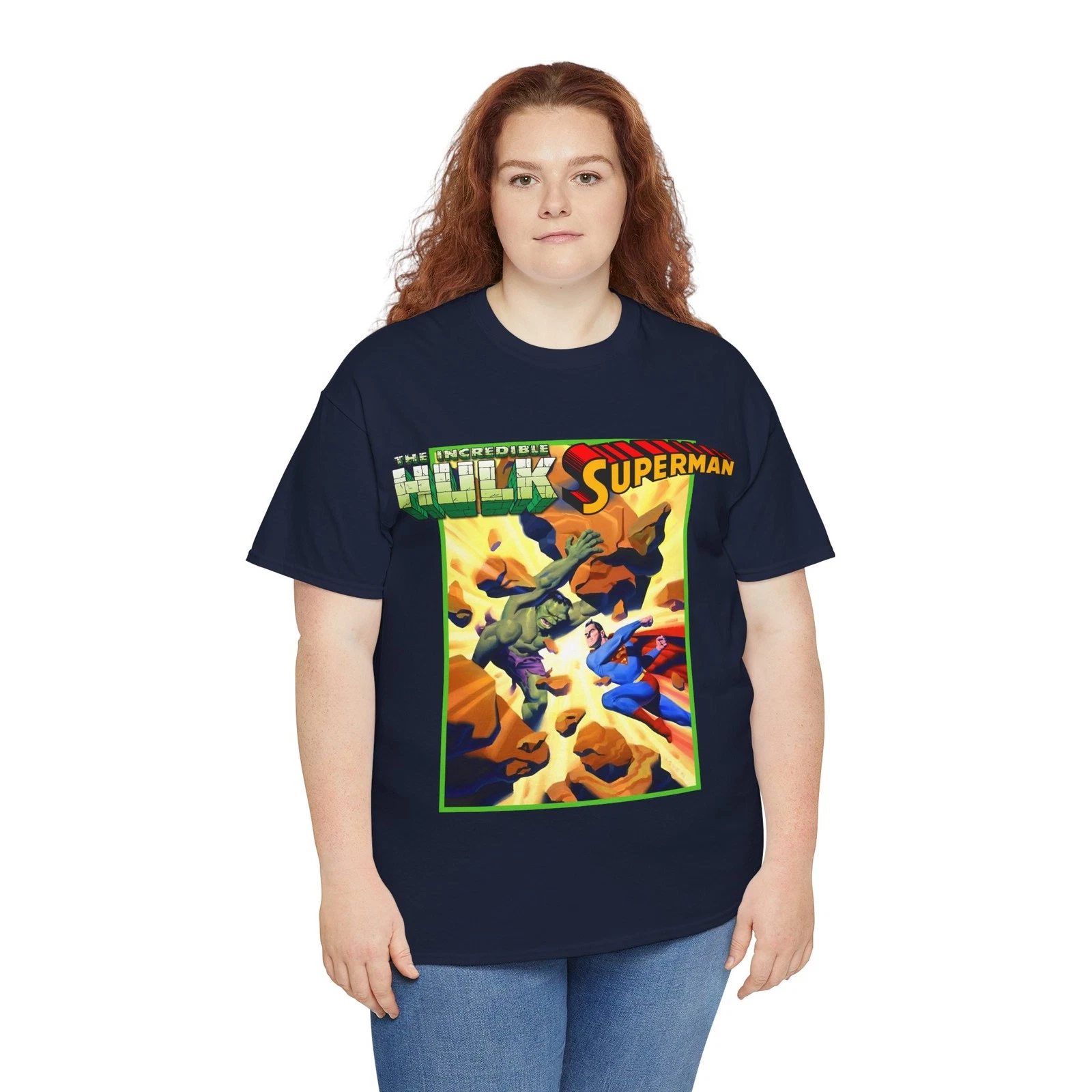 Hulk Vs Superman T-Shirt - Steve Rude Art - DC Comics & Marvel 90s Crossover