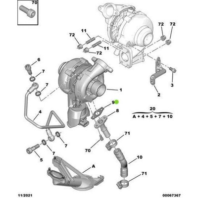 Genuine Oil Return Tube Seal - Citroen Dispatch 2007-2011 Diesel | 038033