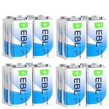 EBL 9V Alkaline Batteries lot packs, 10 year Shelf life ,9Volt