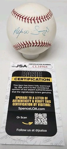 Alfonso Soriano Signed Rawlings Official Major League Baseball JSA COA A8