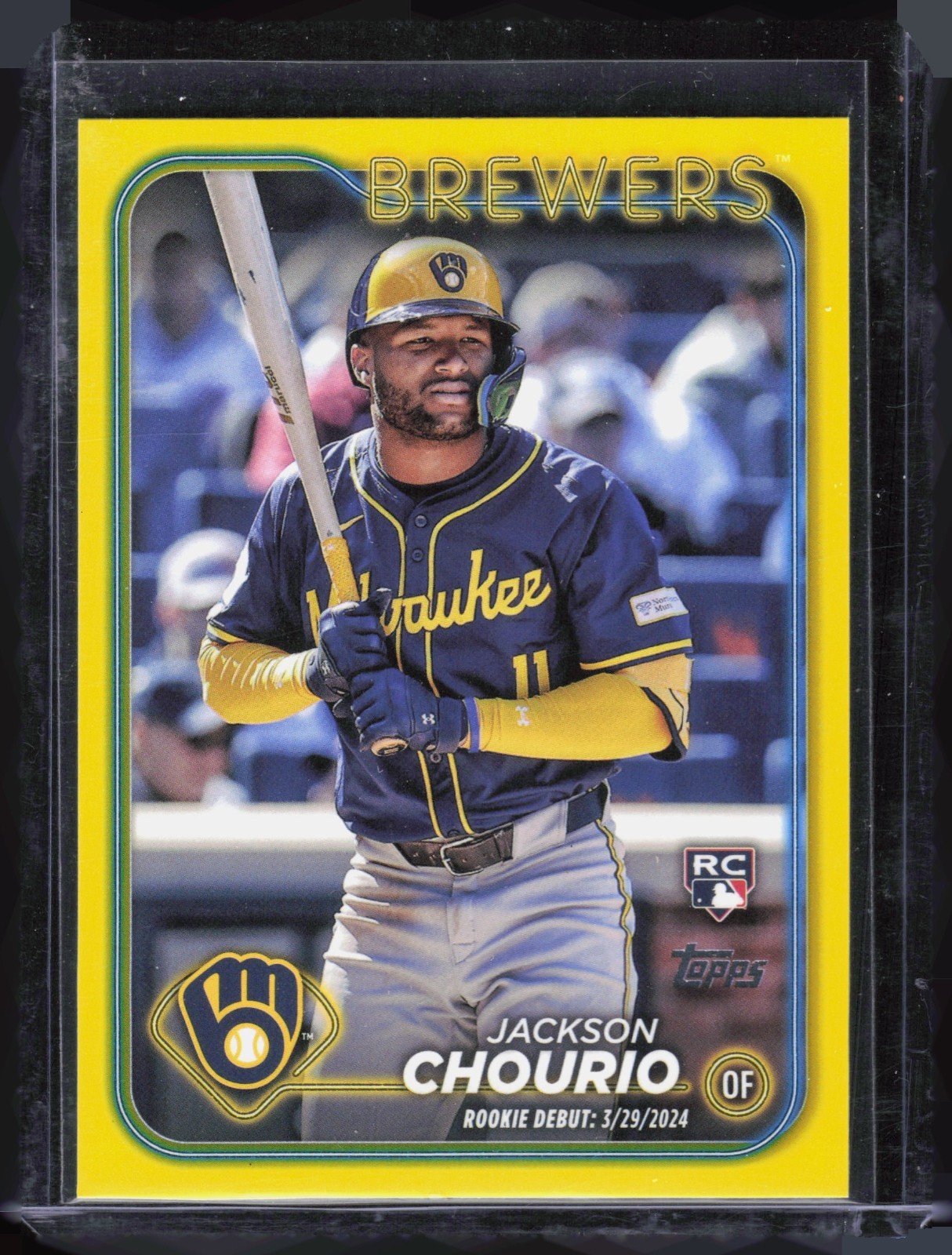 2024 Topps Update Series - Rookie Debut Jackson Chourio #US155 Yellow (RC)