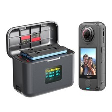 Fast Charging Battery Case Action Camera Storage Accessories for Insta360 X4 Air