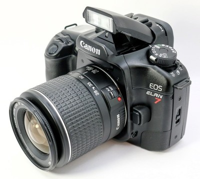 Canon EOS Elan 7 - 35mm SLR AF Film Camera Kit w/ EF 28-90mm USM Lens - Tested