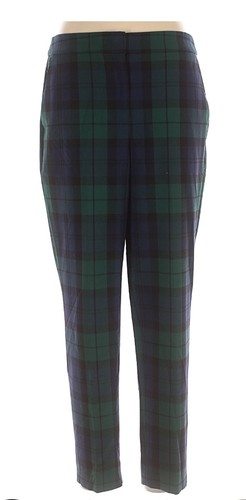 J Crew Factory Size 6 Black Watch Tartan Plaid Pants