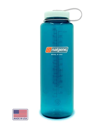 Nalgene Tritan Wide Mouth BPA-Free Water Bottle (48oz) - Color Trout. New 100%