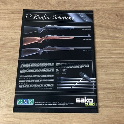 GUNS80 MAGAZINE ADVERT 12X9 THE SAKO QUAD SYSTEM: VARMINT