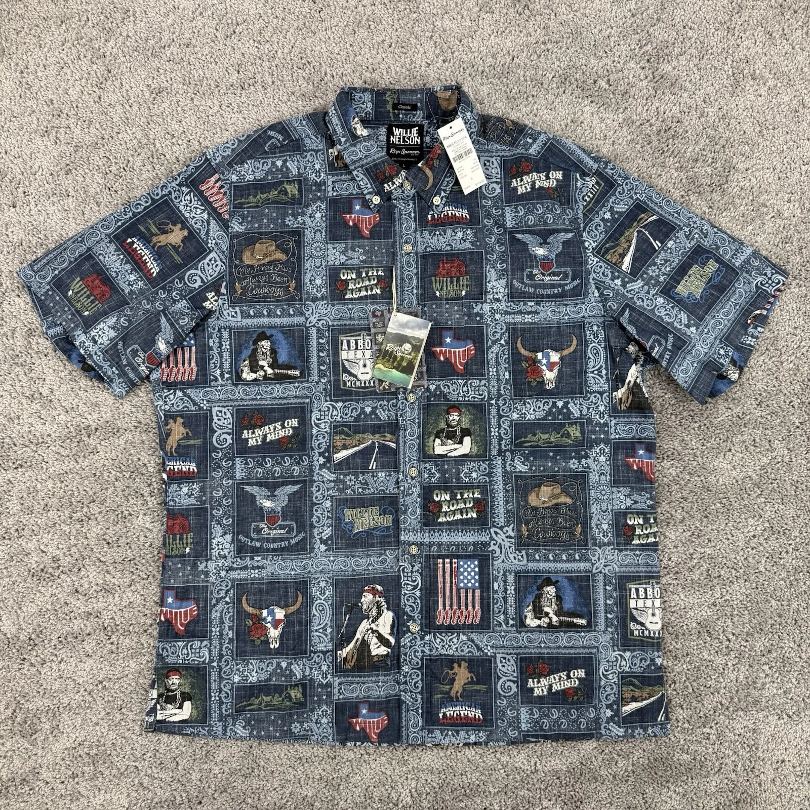 Reyn Spooner x Willie Nelson Shirt Men’s L NWT Americana Camp MSRP: $119.50
Opens in a new window or