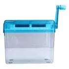 Mini Manual Shredder Blue ABS Space Saving Fully Nonslip Small Paper Shredder✈