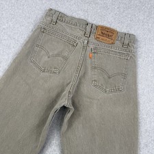 Vintage Levis Jeans Mens 31x34 Fits 31x33 Gray 550 Orange Tab Tapered Made USA
