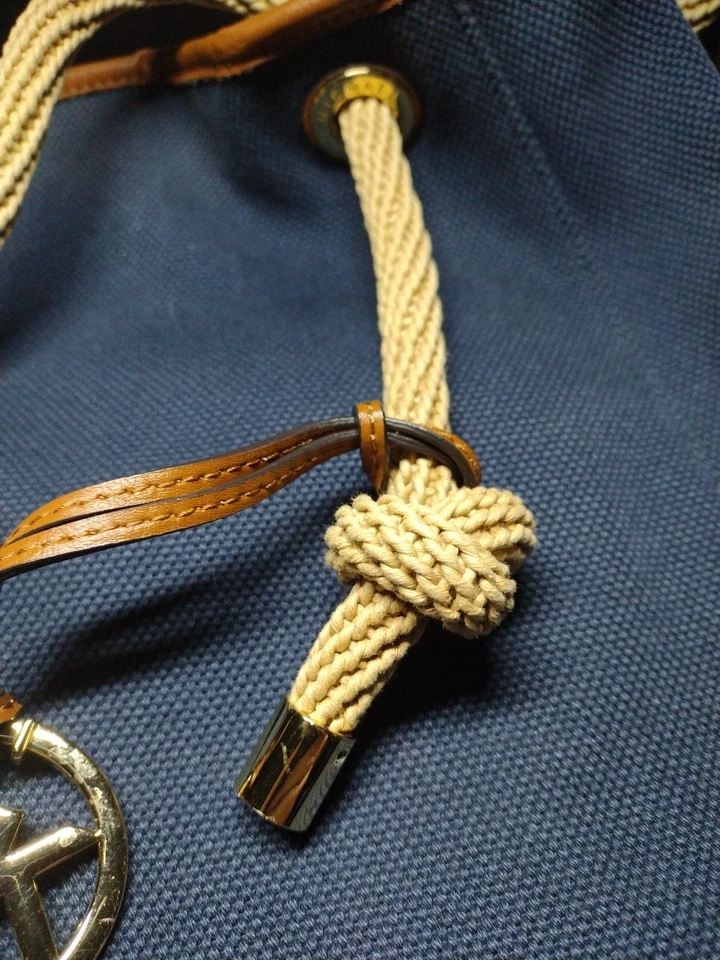 Bolso Michael Kors Azul Marina Lona Bolso de Hombro Bolso de Mano Cuerda Asas MK Foto 3 de 4