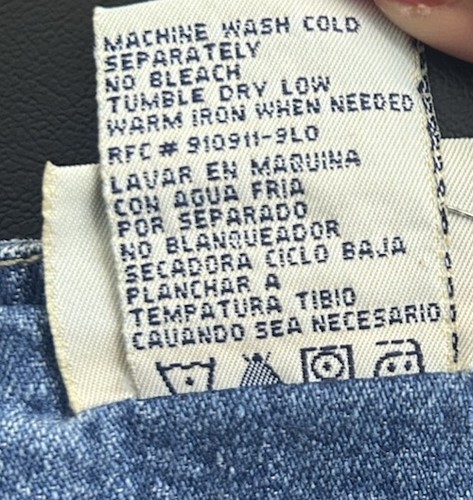 Vintage Faded Glory Damen Denim Blau Jeans Overall Kleid Gr. 20W Western Country Y2K - Bild 7 von 9
