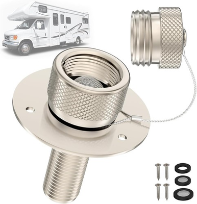 #ad #ad All Metal RV City Water Inlet with Check Valve RV Water Inlet rv Water Fill Inl $51.45