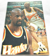 1995-96 Flair Basketball Stacey Augmon Atlanta Hawks base card #1