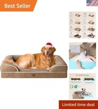 Orthopedic Dog Beds for Extra Large Dogs, Waterproof Memory Foam XL Dog Bed w...