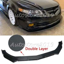 For Acura TL 2000-2014 Carbon Fiber Front Bumper Lip Splitter SPoiler Body Kit