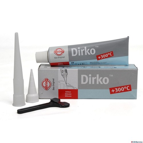 3 x Elring 036.164 Dirko HT Silicone Grigio Alte Temperature -60°C + 315°C 70ml - Foto 2 di 5