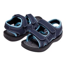 Skysole Boys Double Adjustable Strap Lightweight Sandals Blue Size 7-8 Medium
