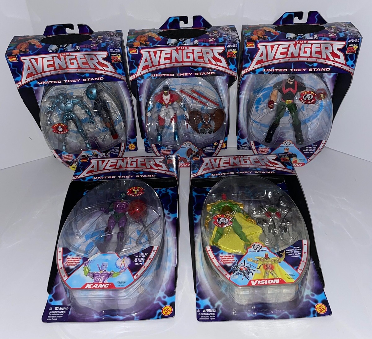 5) 1999 TOY BIZ Marvel Comics AVENGERS United They Stand FIGURES