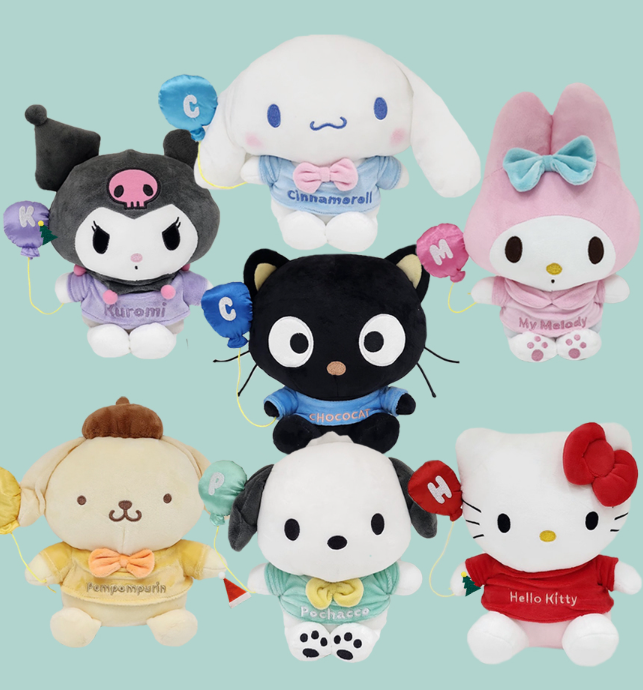 Sanrio Characters Official Plush Doll : Party Balloon Kuromi 10