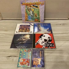 DISNEY CD Cassette LOT Imports A Whole New World Lion King Dog Songs Sebastian