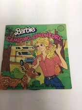Vintage Barbie Camping Adventure 1981 Talking Story Book w/ Record Read Listen