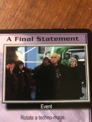 BABYLON 5 CCG CARD NEAR MINT CONDITION RARE A FINAL STATEMENT THE SHADOWS 