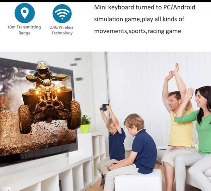 New 2.4G Wireless Keyboard with Touchpad Mouse Backlit USB Mini Black - Image 4 of 4