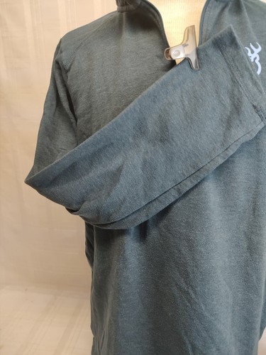 MARRÓN Para Hombres L/G Azul Pullover 1/4 Cremallera Softshell Cálido Polar Forrado Camisa Chaqueta - Imagen 5 de 13