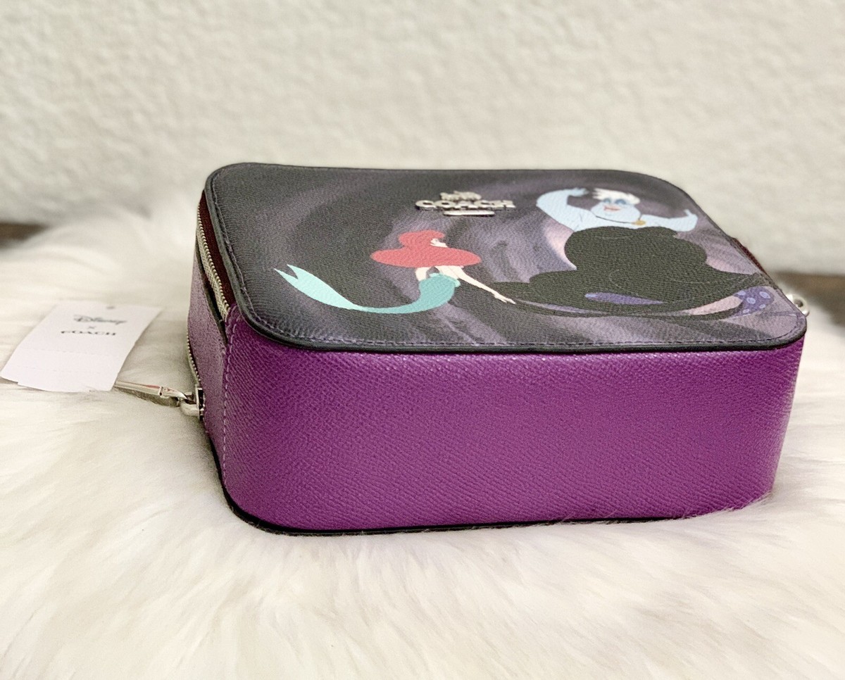 NWT COACH Disney X Coach Box Crossbody With Ursula Motif Leather