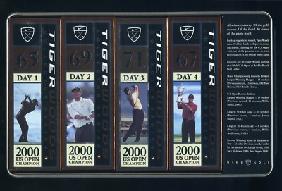 2000-2001 Tiger Woods Major Foursome Grand Slam 4 Dozen Nike Golf