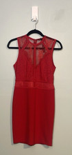 Express Sleeveless Lace Red Dress Women’s Size 6 Holiday Christmas Formal Lined