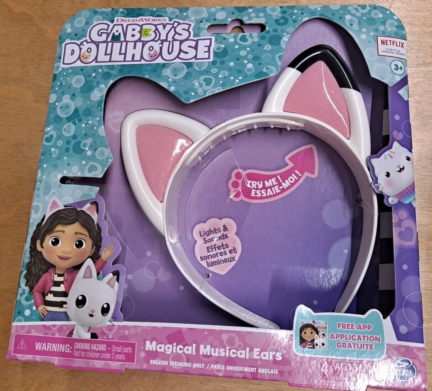 Gabby's Dollhouse, Magical Musical Cat Ears with Lights, Music, Sounds and  Phrases, Kids Toys for Ages 3 and up, White