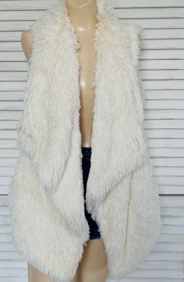 Chaleco cárdigan abierto bohemio hippie de piel sintética Jolt grande Foto 2 de 4