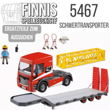 Playmobil 5467 Schwertransporter Tieflader Rot Bau Ersatzteile LKW Lastwagen
