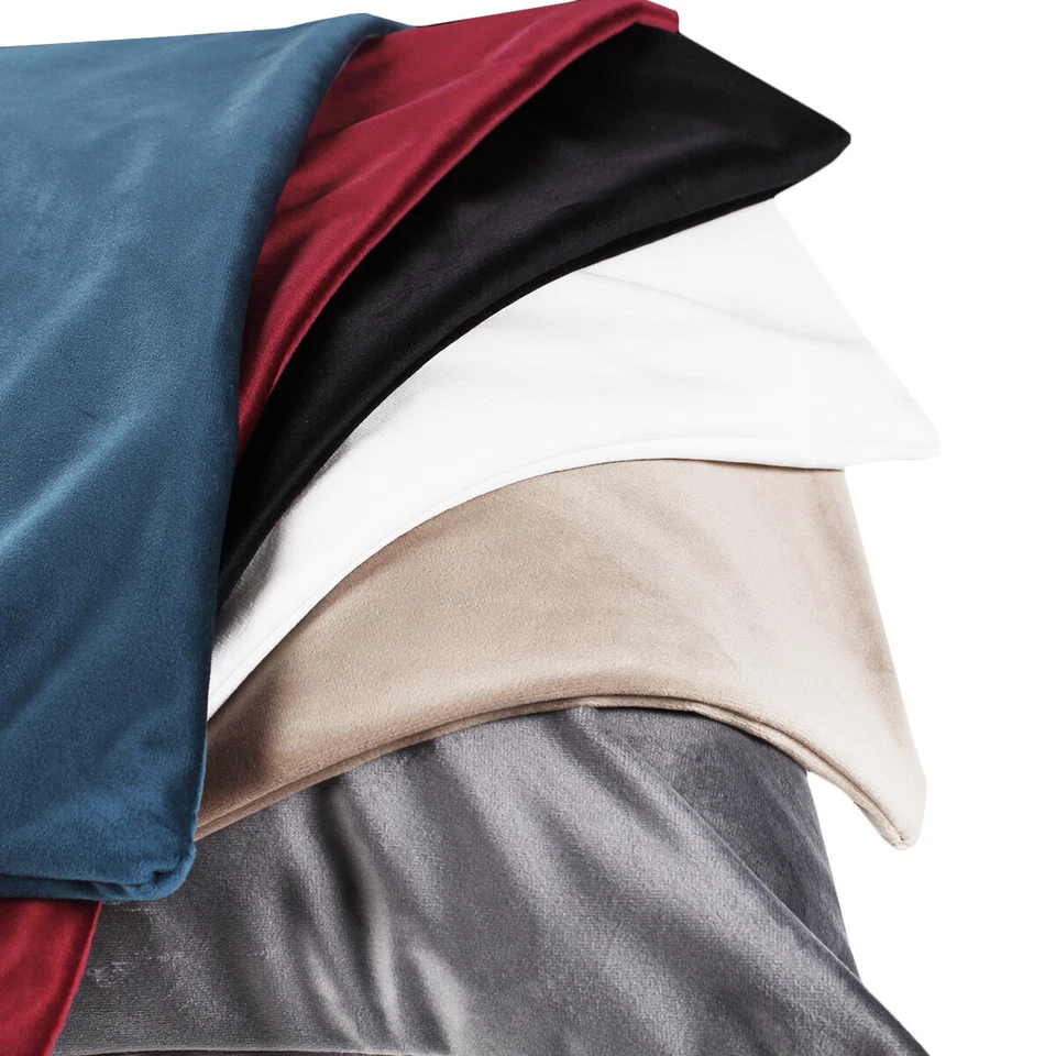 Cuscino Velluto Tinta Unita Vari Colori Cerniera 43x43 cm Arredo Casa Divano  - Immagine 2 di 2