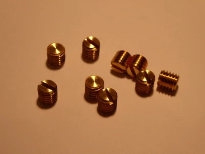 BA BOLTS LTD M6 Brass Slotted Grub Screw x 6mm Long ( Quantity 10 )