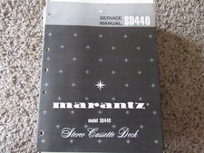 Marantz SD440 Stereo Cassette Original Service Repair Manual