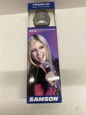 Samson R21S Dynamic  Handheld Microphone+ Mic Clip+ Cable +3.5mm adapter