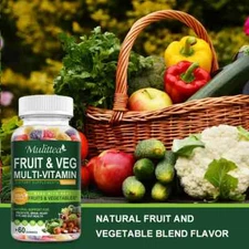 Mulittea Natural Vegetable & Fruit Gummies Anti-Constipation Detox Daily Fruit H