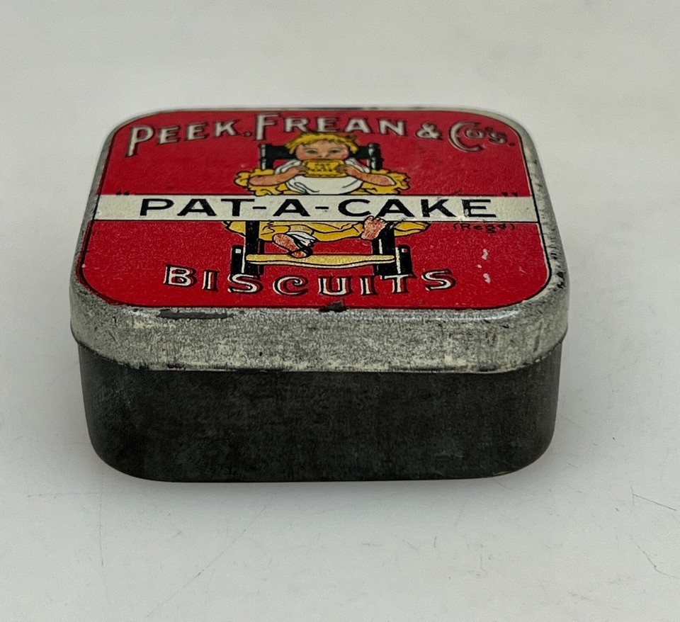 Peek Frean’s Sample PatACake Biscuits, Antique British Tin Box