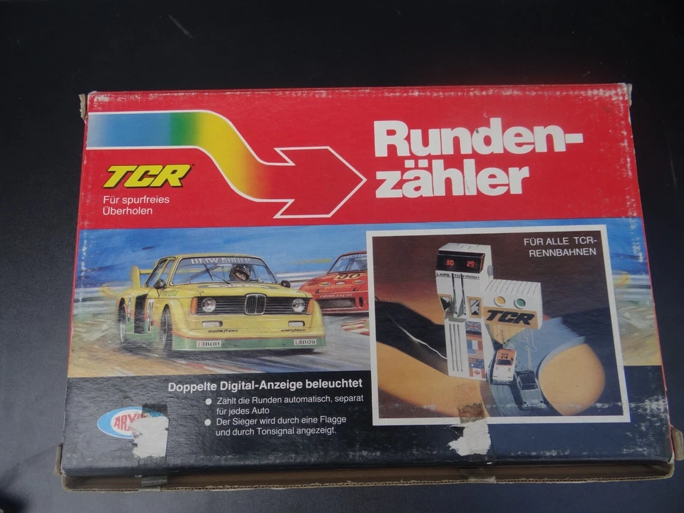 Rundenzähler TCR Freispur Bahn Rennbahn Zubehör Schienen Arxon 1986 NEU OVP - Bild 3 von 4