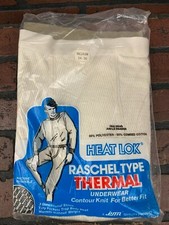Vintage Heavyweight Raschel Type Thermal Underwear Med Size 34/36