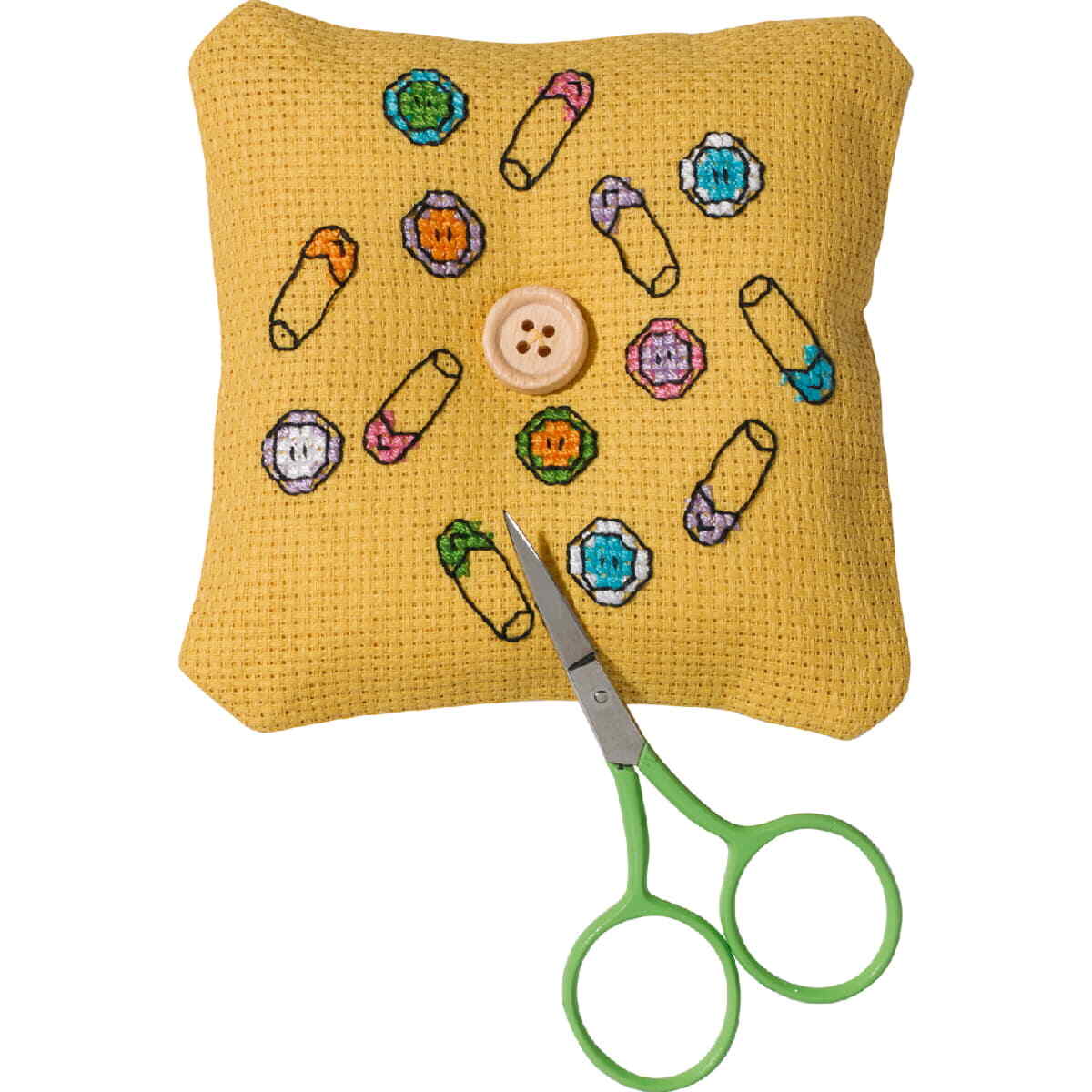 Permin counted cross stitch kit ""Pincushion safety"", 11x11cm, DIY, 03-0325