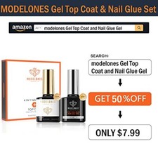 Gel Nail Polish No Wipe Top and Base Coat Set 2x10ml UV LED Soak Off LongLasting