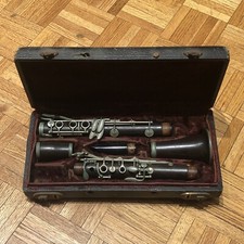 Vintage Henry Gunckel Wooden Clarinet w/ Case - VGC
