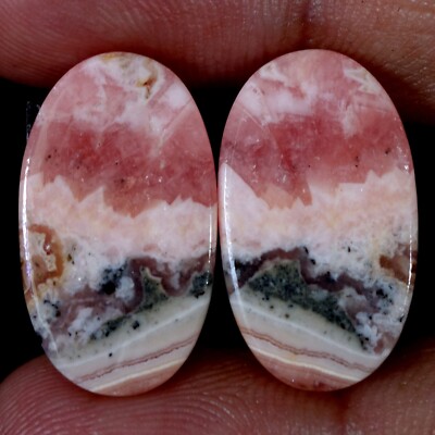 32.00Ct Excellent Quality Rhodochrosite Matched Pair Cabochon Wholesale Gemstone