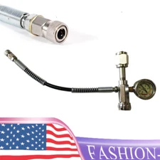 PCP SCBA Refill Charging Connector Valve Oxygen Tank Air Filling Adapter W/ Hose